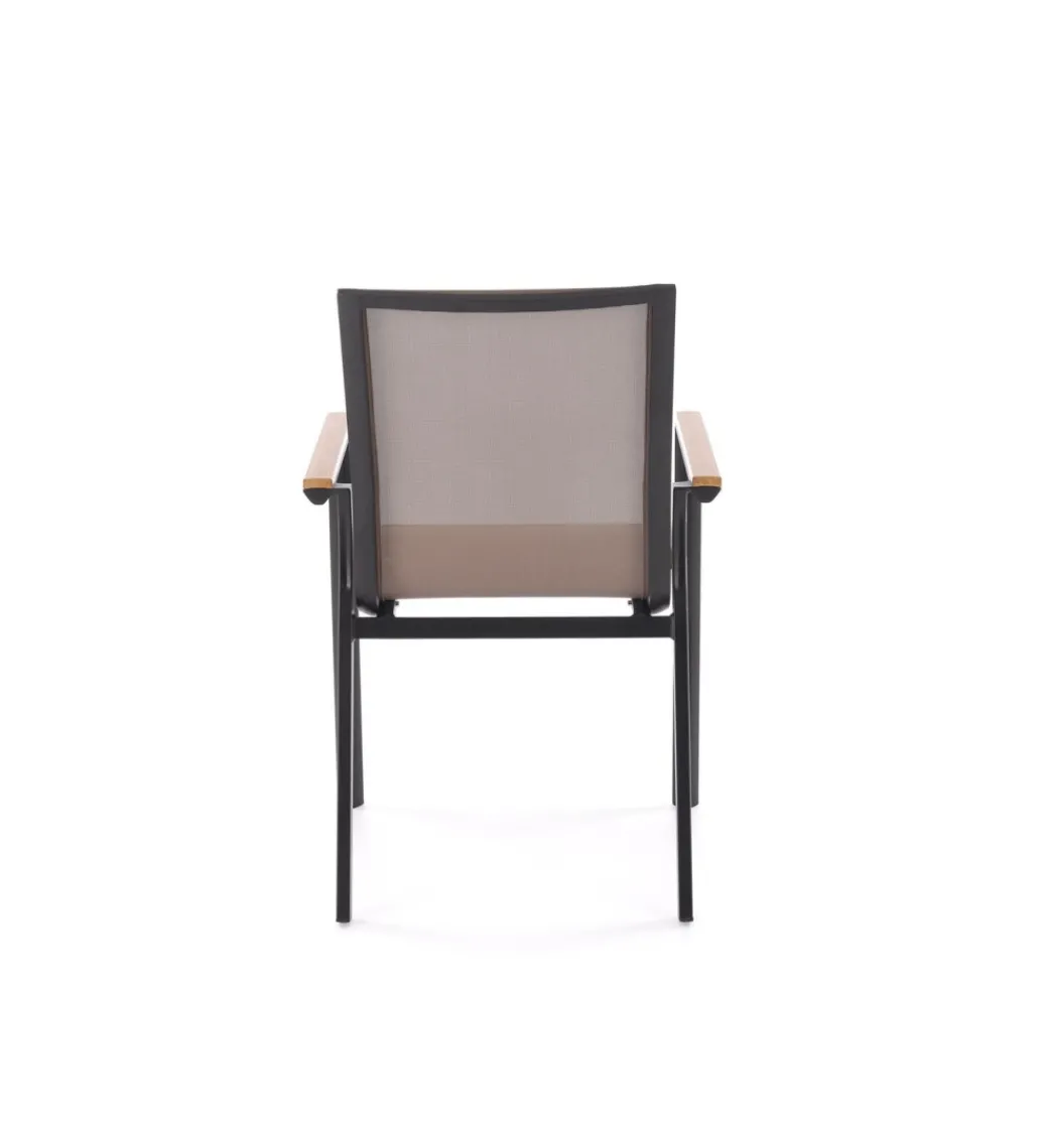 Krzesło ogrodowe FIERRO 88 cm czarny brązowy*Halmar Online