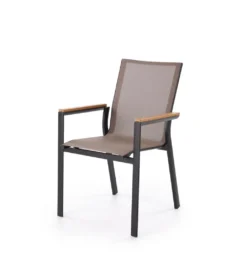 Krzesło ogrodowe FIERRO 88 cm czarny brązowy*Halmar Online