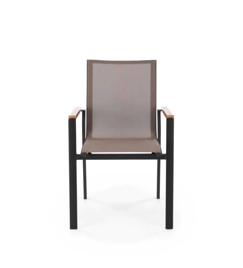 Krzesło ogrodowe FIERRO 88 cm czarny brązowy*Halmar Online