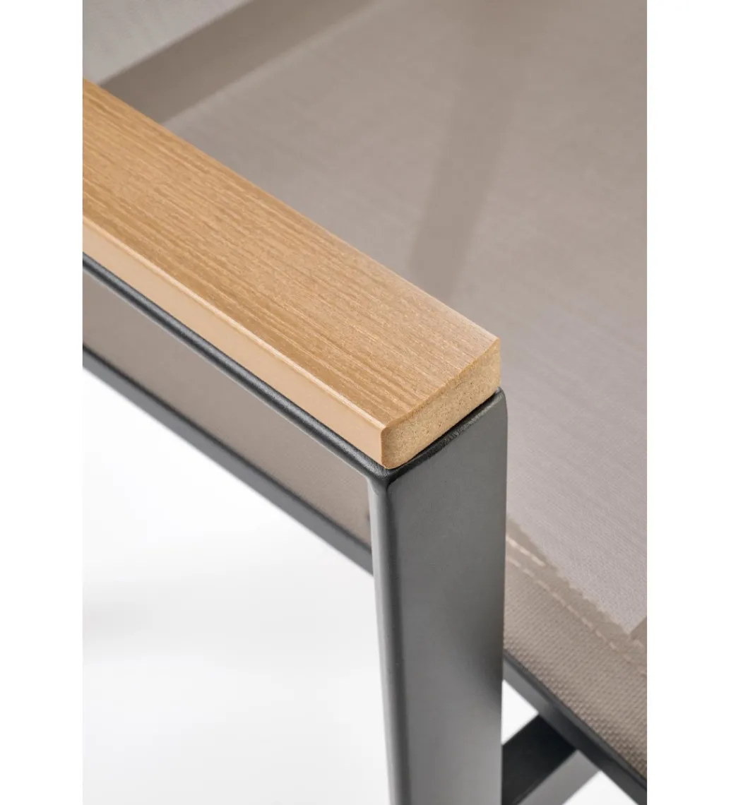 Krzesło ogrodowe FIERRO 88 cm czarny brązowy*Halmar Online