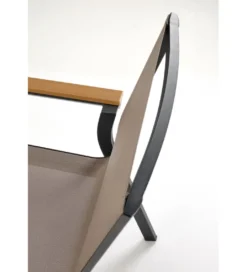 Krzesło ogrodowe FIERRO 88 cm czarny brązowy*Halmar Online