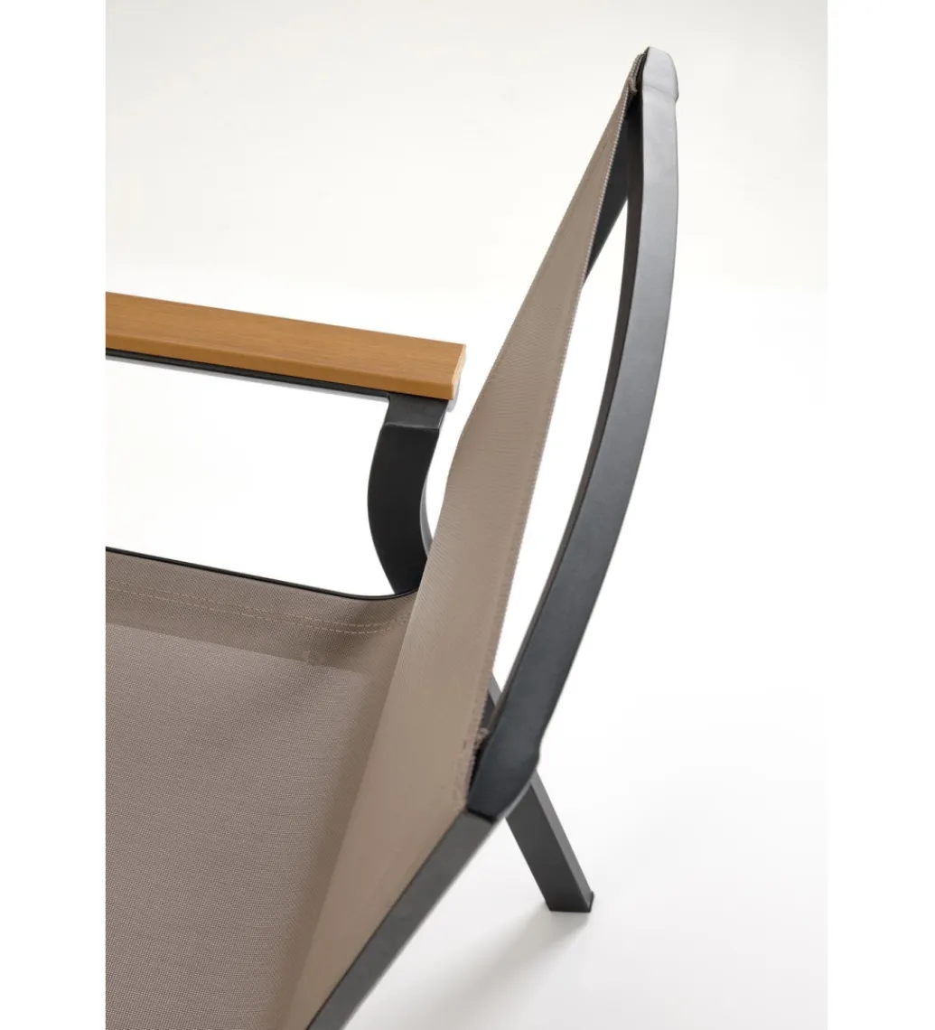 Krzesło ogrodowe FIERRO 88 cm czarny brązowy*Halmar Online
