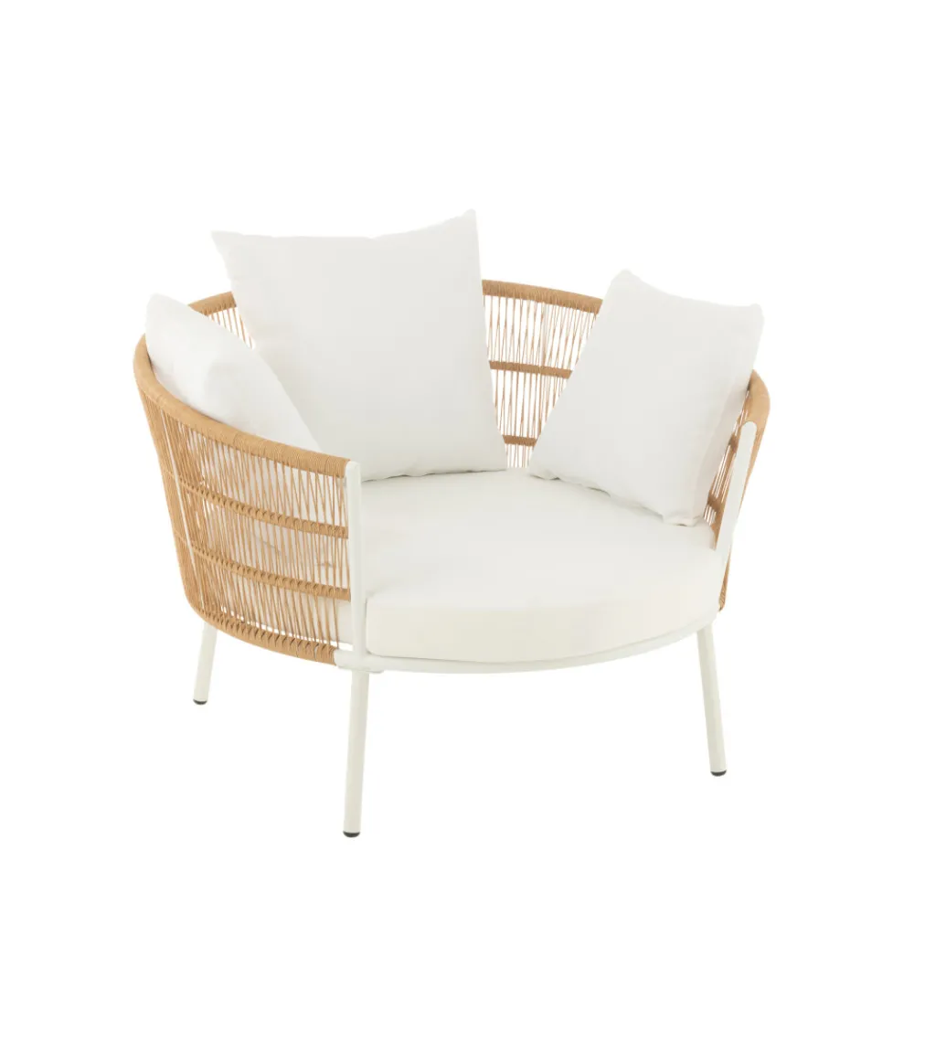 Krzesło ogrodowe JOALEN 79 cm rattan*J-Line Outlet
