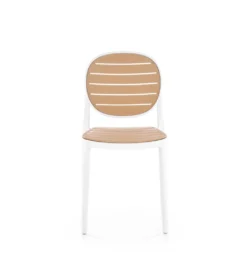 Krzesło ogrodowe K529 83 cm białe naturalne*Halmar