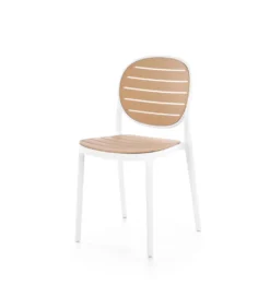 Krzesło ogrodowe K529 83 cm białe naturalne*Halmar