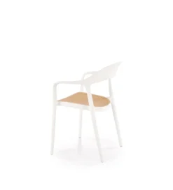 Krzesło ogrodowe K530 80 cm białe naturalne*Halmar Discount