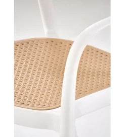 Krzesło ogrodowe K530 80 cm białe naturalne*Halmar Discount