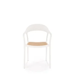Krzesło ogrodowe K530 80 cm białe naturalne*Halmar Discount