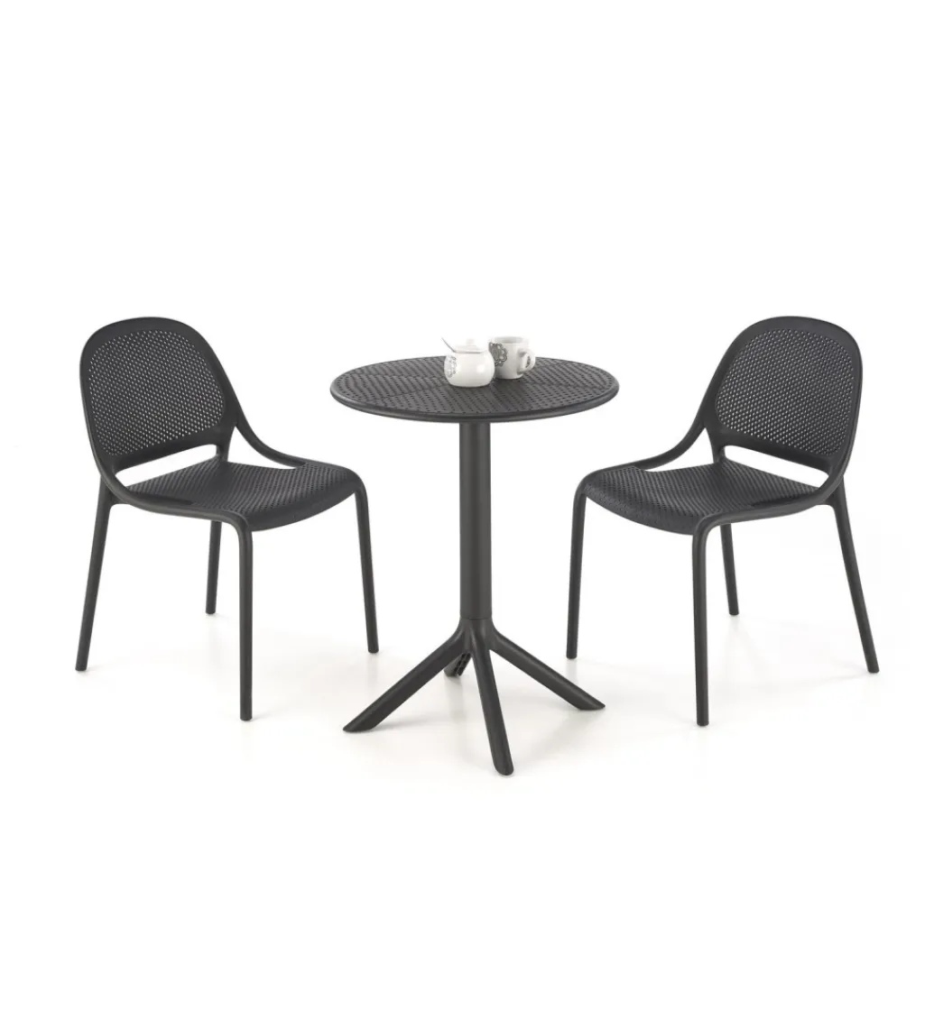 Krzesło ogrodowe K532 80 cm czarne*Halmar Best