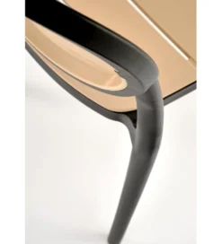 Krzesło ogrodowe K529 83 cm czarne naturalne*Halmar Clearance