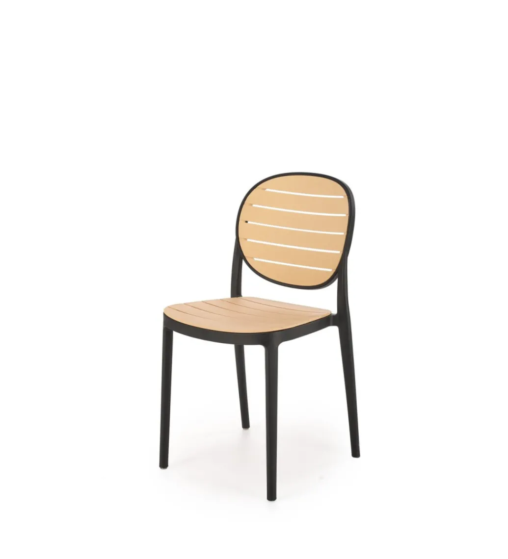 Krzesło ogrodowe K529 83 cm czarne naturalne*Halmar Clearance