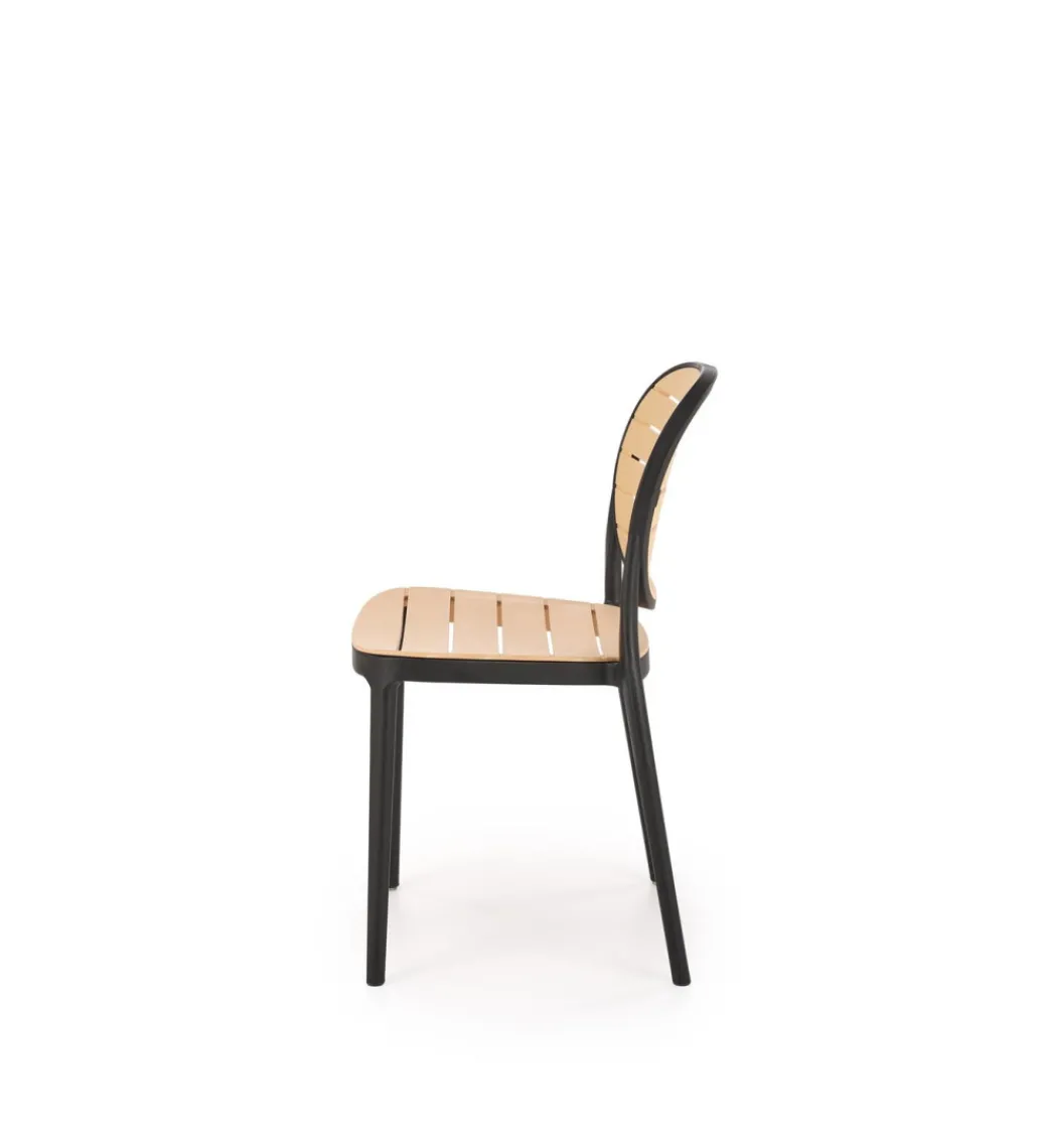 Krzesło ogrodowe K529 83 cm czarne naturalne*Halmar Clearance