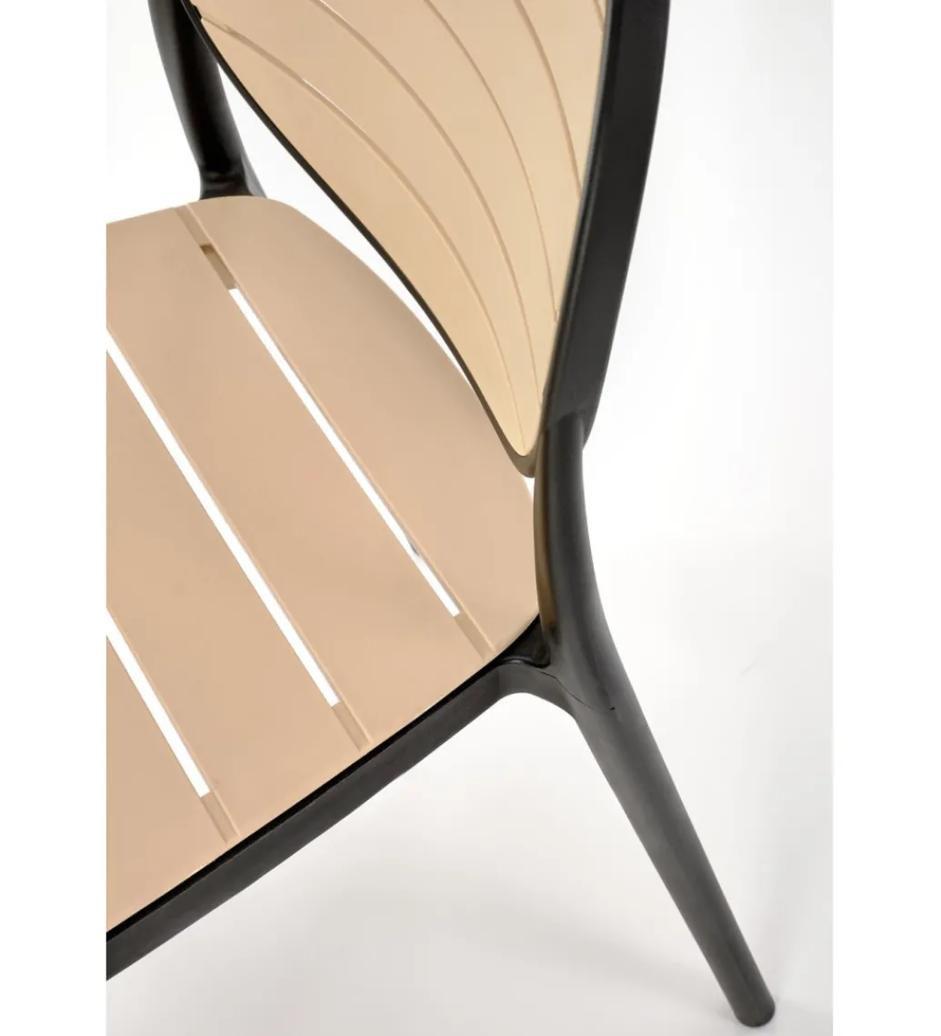 Krzesło ogrodowe K529 83 cm czarne naturalne*Halmar Clearance