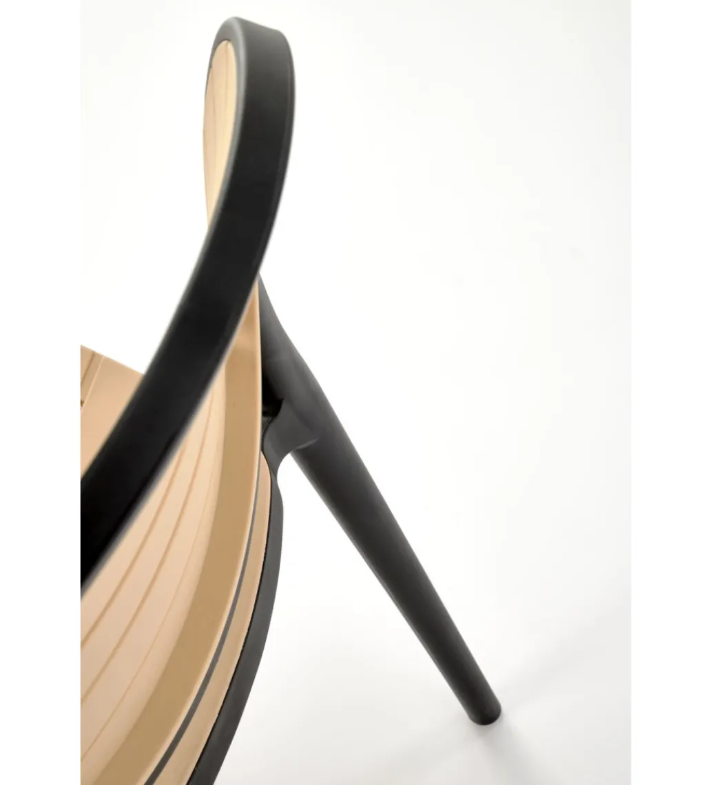 Krzesło ogrodowe K529 83 cm czarne naturalne*Halmar Clearance