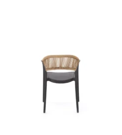 Krzesło ogrodowe K582 78 cm czarny naturalny*Halmar Discount