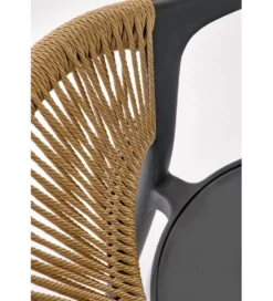 Krzesło ogrodowe K582 78 cm czarny naturalny*Halmar Discount