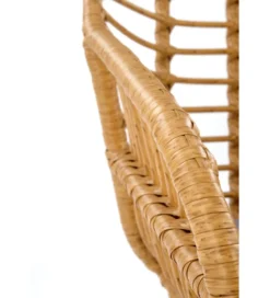 Krzesło ogrodowe K541 77 cm naturalne czarne*Halmar Online