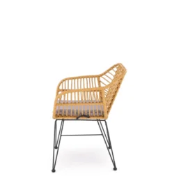 Krzesło ogrodowe K541 77 cm naturalne czarne*Halmar Online