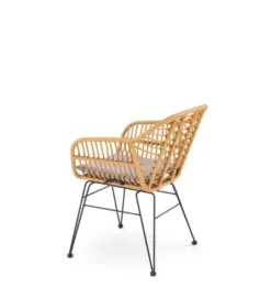 Krzesło ogrodowe K541 77 cm naturalne czarne*Halmar Online
