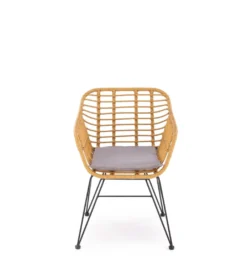 Krzesło ogrodowe K541 77 cm naturalne czarne*Halmar Online