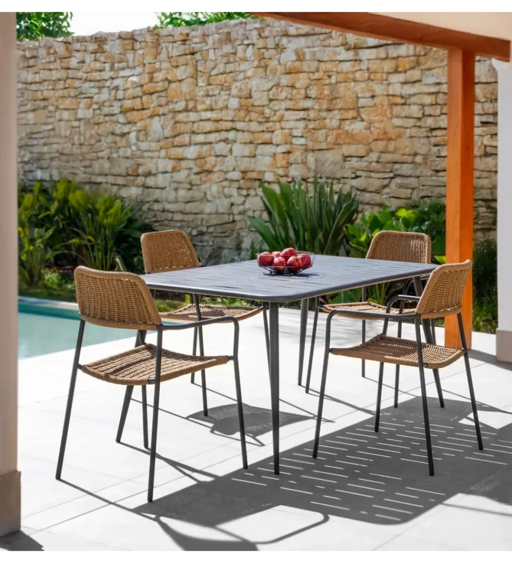 Krzesło ogrodowe MILOS naturalne czarne*Zona-Design Sale