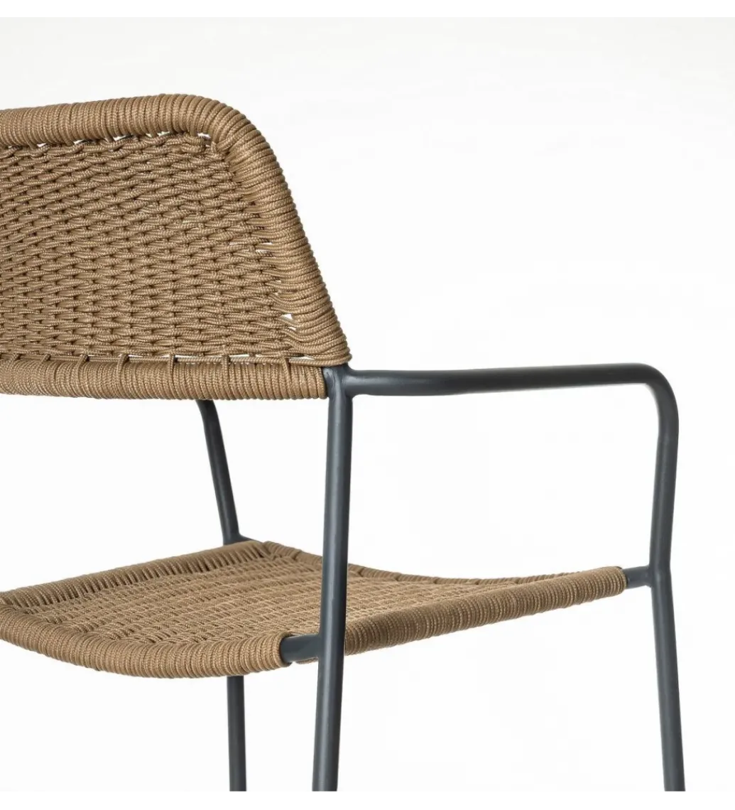 Krzesło ogrodowe MILOS naturalne czarne*Zona-Design Sale