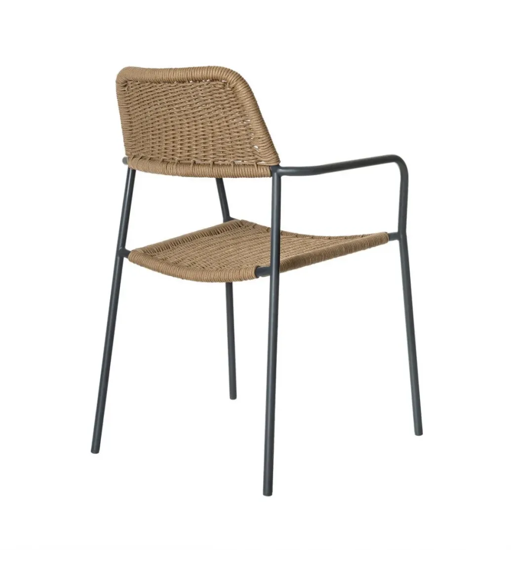 Krzesło ogrodowe MILOS naturalne czarne*Zona-Design Sale