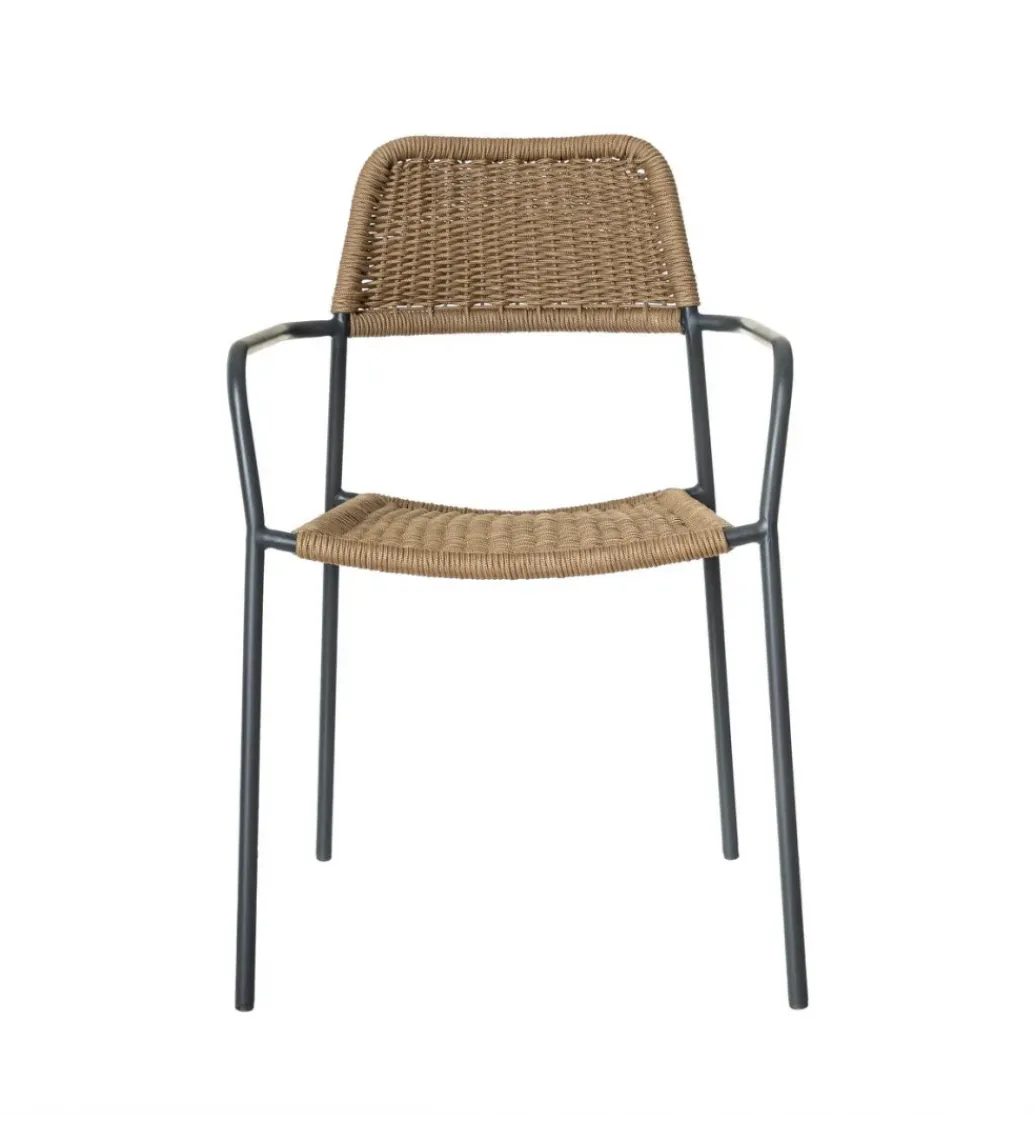 Krzesło ogrodowe MILOS naturalne czarne*Zona-Design Sale