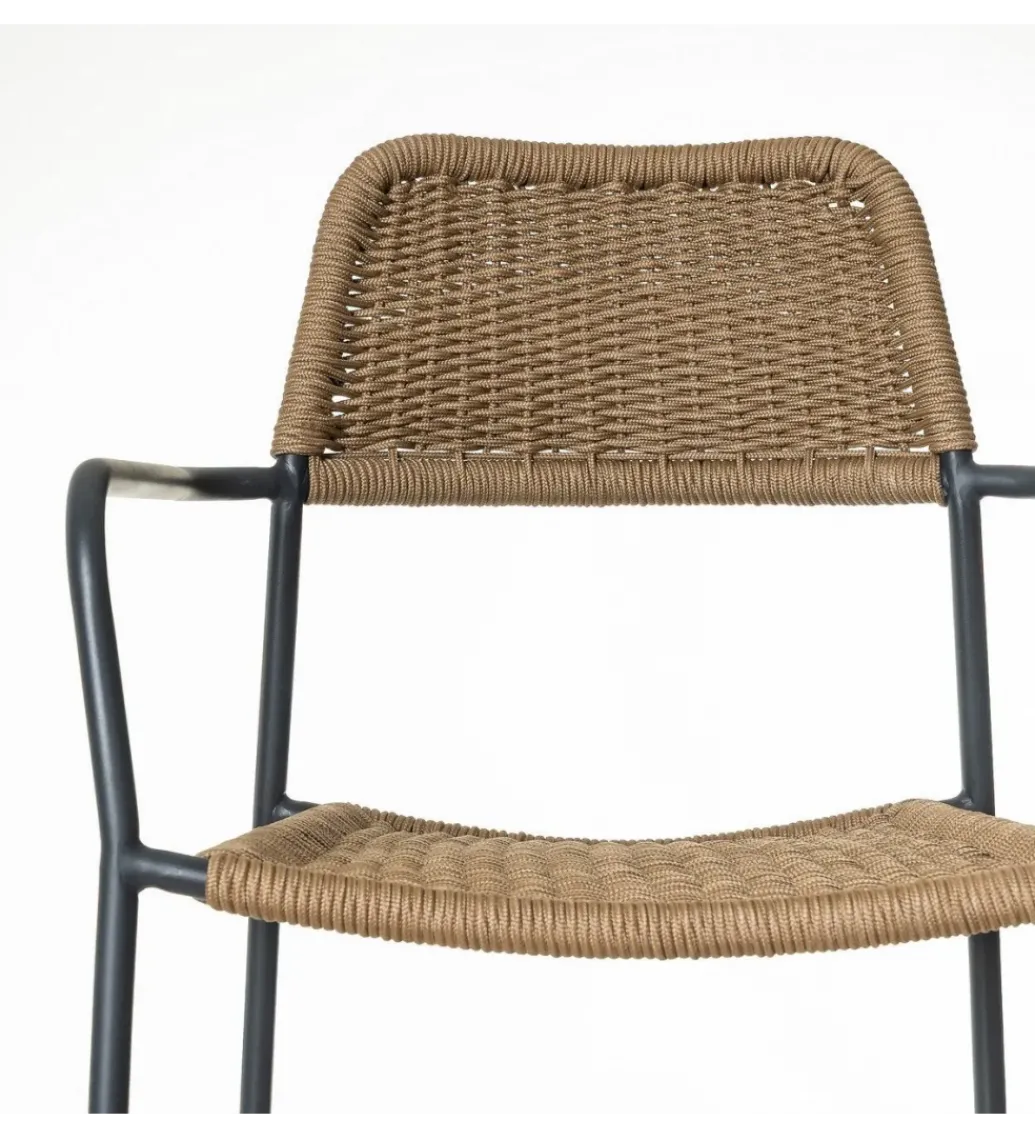 Krzesło ogrodowe MILOS naturalne czarne*Zona-Design Sale