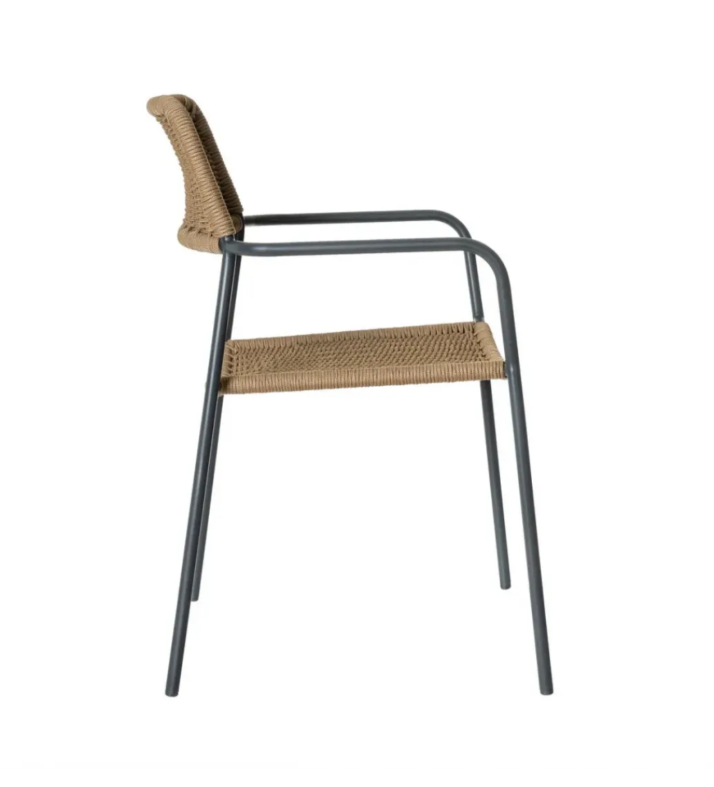 Krzesło ogrodowe MILOS naturalne czarne*Zona-Design Sale