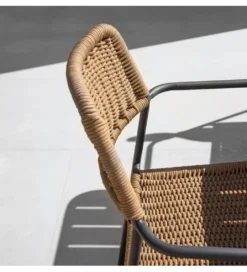 Krzesło ogrodowe MILOS naturalne czarne*Zona-Design Sale