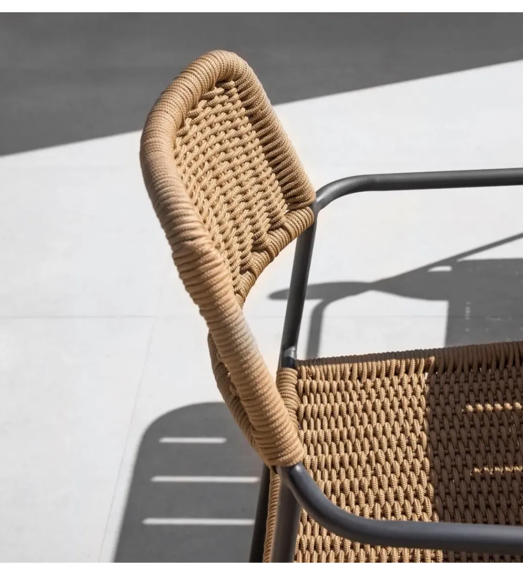 Krzesło ogrodowe MILOS naturalne czarne*Zona-Design Sale