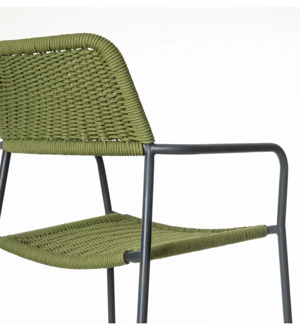 Krzesło ogrodowe MILOS zielono czarne*Zona-Design New