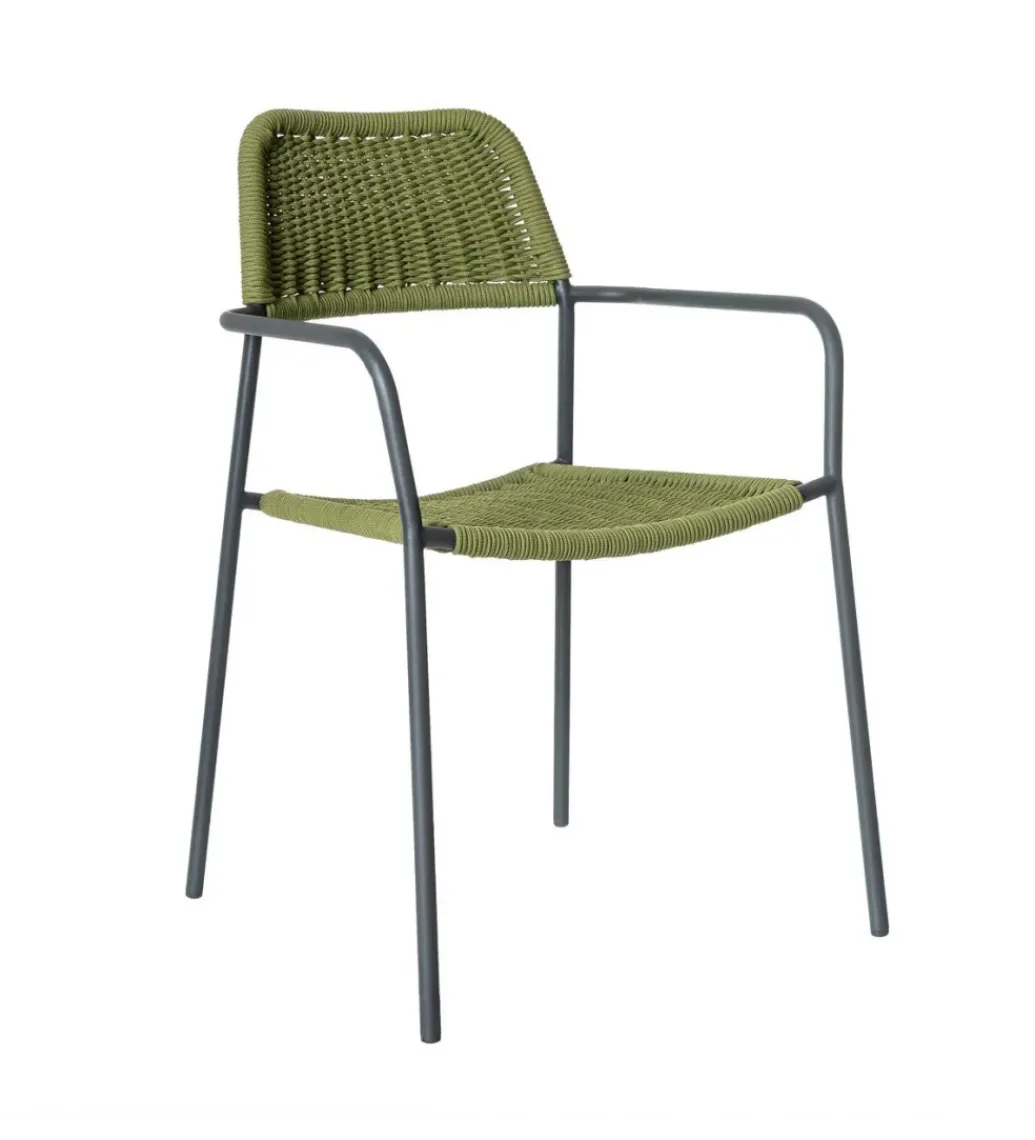 Krzesło ogrodowe MILOS zielono czarne*Zona-Design New