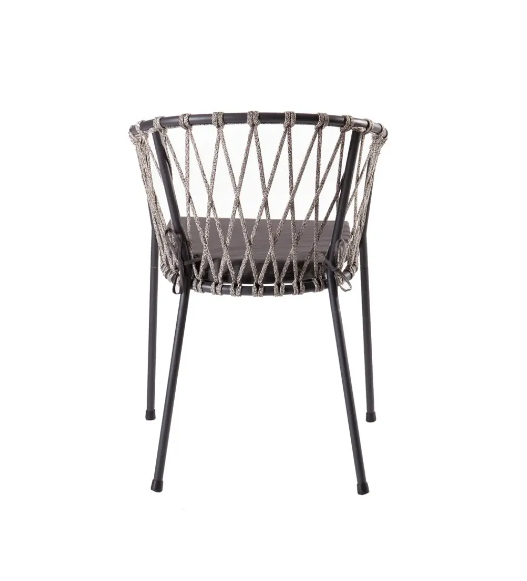Krzesło ogrodowe MYRA czarny szary*Zona-Design Best