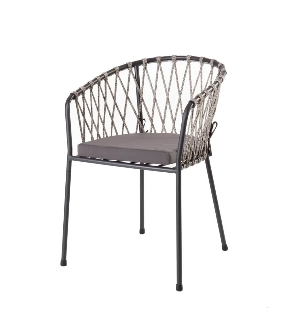 Krzesło ogrodowe MYRA czarny szary*Zona-Design Best