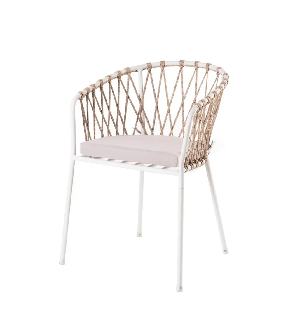 Krzesło ogrodowe MYRA naturalny biały*Zona-Design Clearance