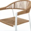 Krzesło ogrodowe NESKA 80 cm białe naturalne*Zona-Design Clearance