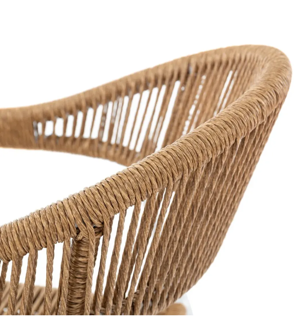 Krzesło ogrodowe NESKA 80 cm białe naturalne*Zona-Design Clearance