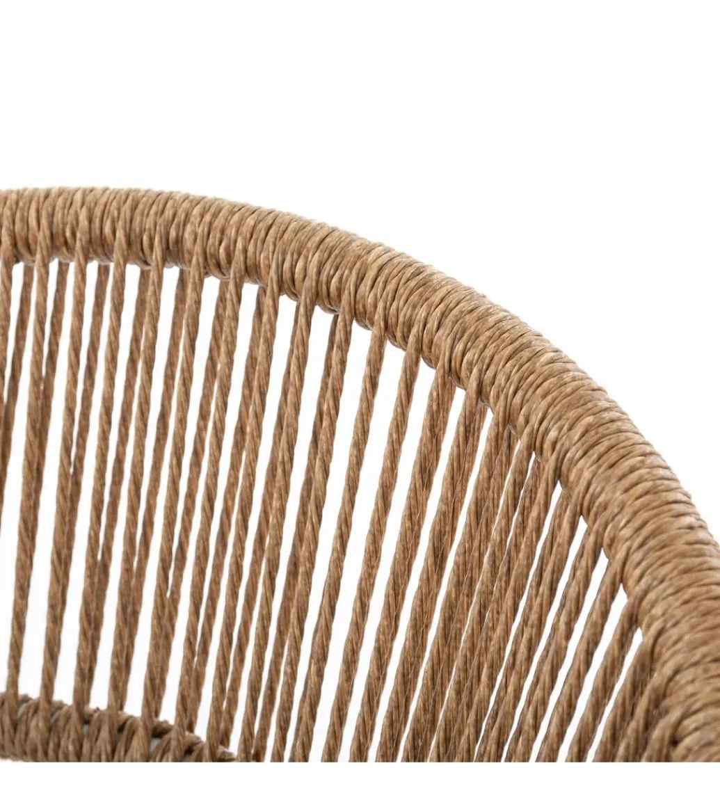 Krzesło ogrodowe NESKA 80 cm białe naturalne*Zona-Design Clearance