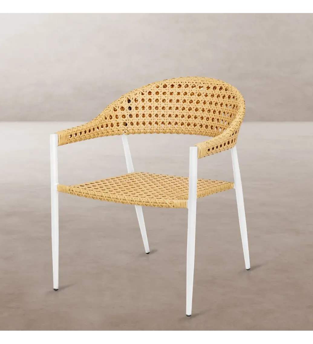 Krzesło ogrodowe NIVA 80 cm białe naturalne*Zona-Design Discount