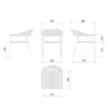 Krzesło ogrodowe NIVA 81 cm naturalne czarne*Zona-Design Hot
