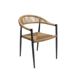 Krzesło ogrodowe PALMA 78 cm czarne naturalne*KARE New