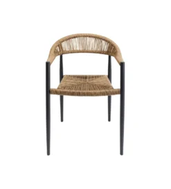 Krzesło ogrodowe PALMA 78 cm czarne naturalne*KARE New