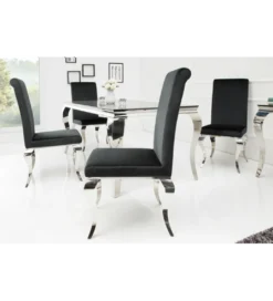 Krzesło OXANA Modern Barock czarne*Invicta Interior Clearance