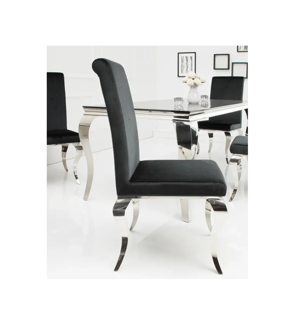 Krzesło OXANA Modern Barock czarne*Invicta Interior Clearance