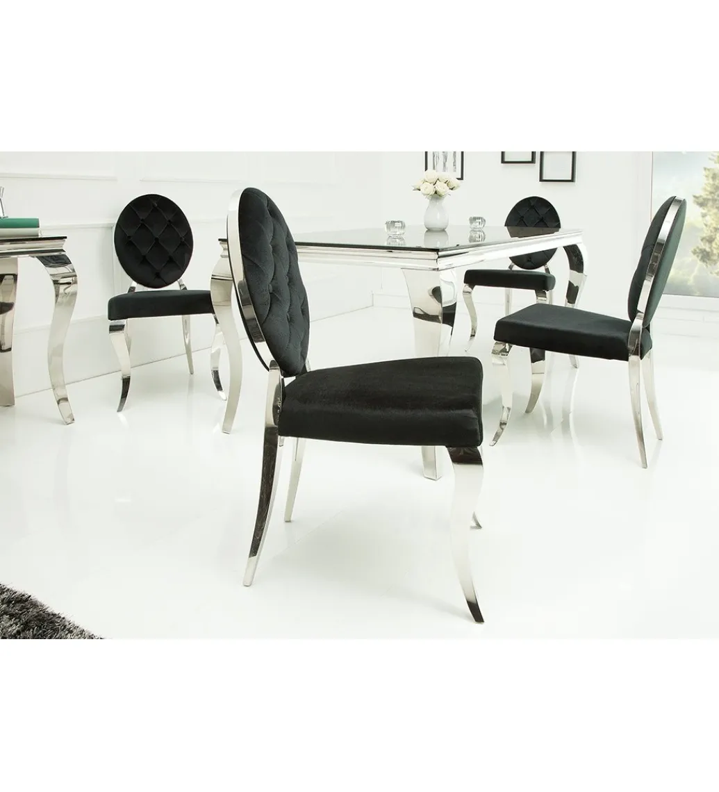 Krzesło OXANA Modern Barock czarne*Invicta Interior Outlet