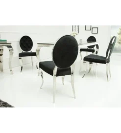 Krzesło OXANA Modern Barock czarne*Invicta Interior Outlet