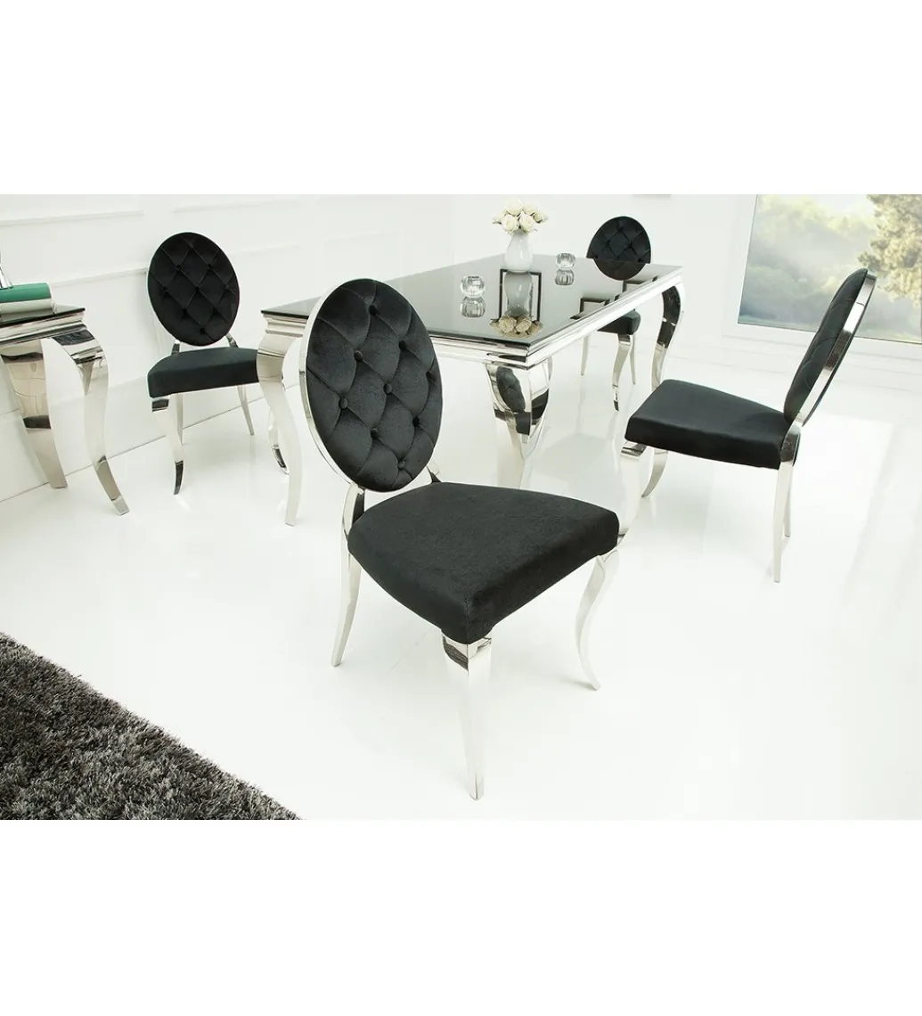 Krzesło OXANA Modern Barock czarne*Invicta Interior Outlet