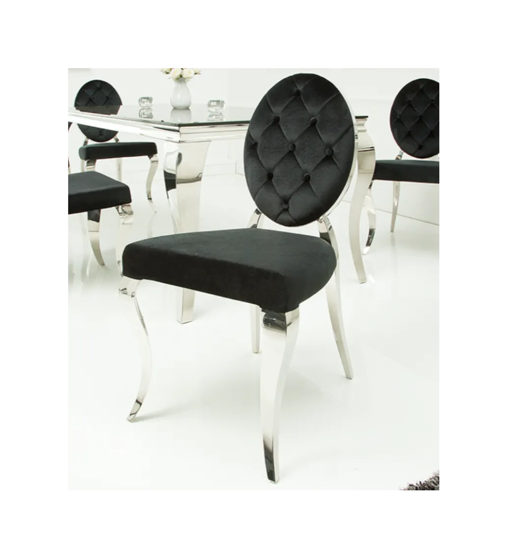 Krzesło OXANA Modern Barock czarne*Invicta Interior Outlet